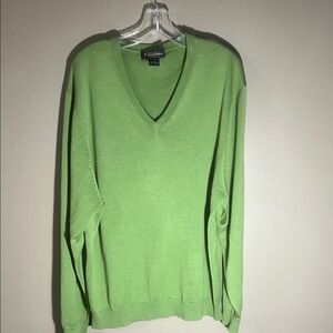 Brooks Brothers Green V-Neck Sweater